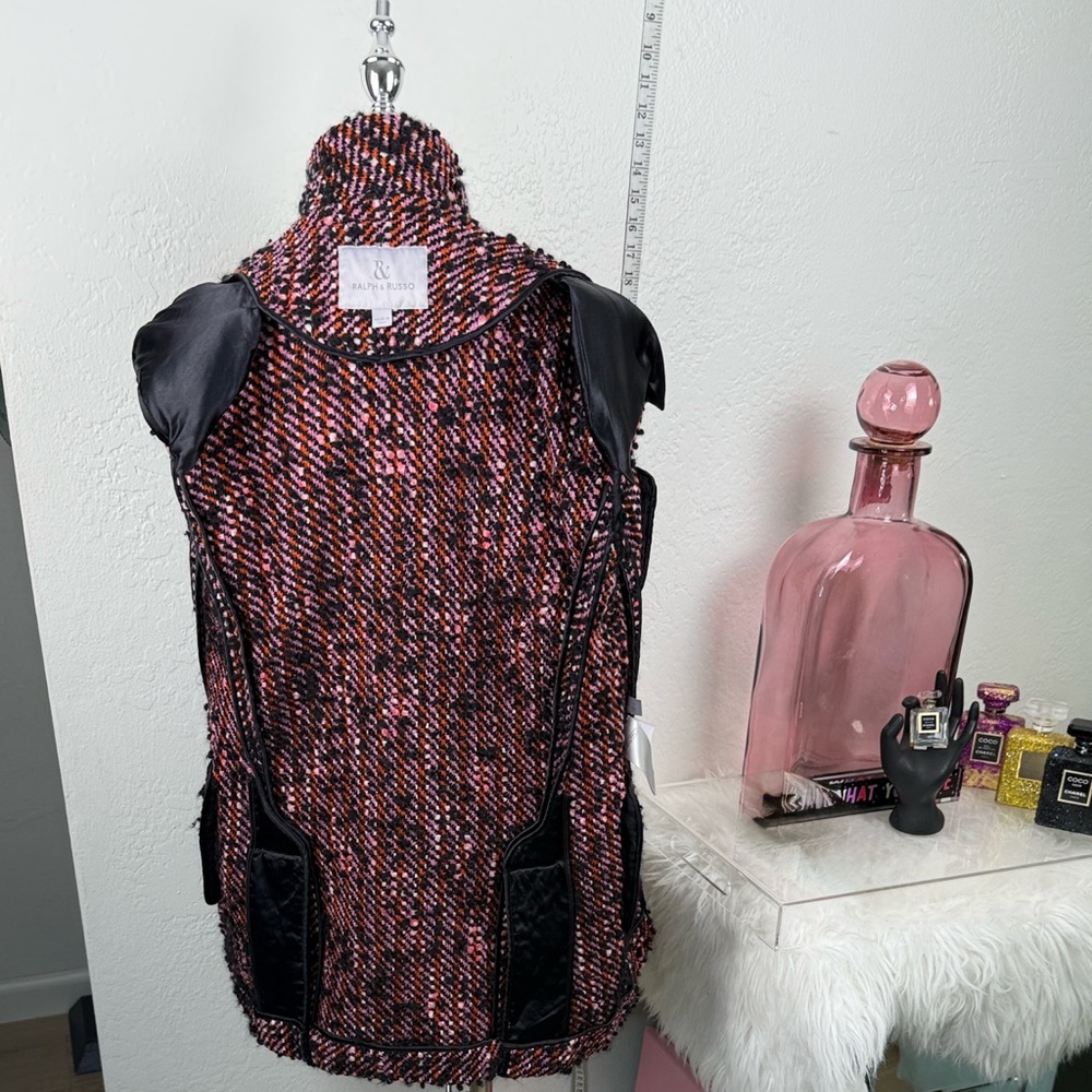 NWT Ralph & Russo Archival Tweed Blazer Pink Black Quiet Luxury FW20 Size‎ 38 4 - Picture 13 of 14